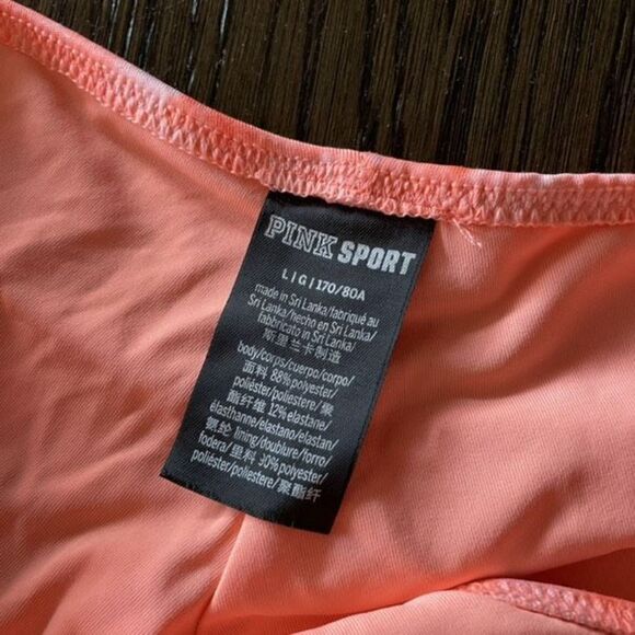 PINK Victorias Secret Coral Orange Tie Dye Bikini Bottoms, L - Picture 3 of 4